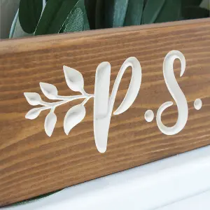 Peak Heritage Engraved Wooden Wedding Sign 60cm - PS I Love You