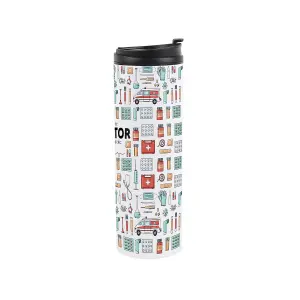 Doctor Travel Mug - Novelty Trades Gift Stainless Steel Vacuum-Sealed Double-Walled Hot/Cold Drinks Travel Flask