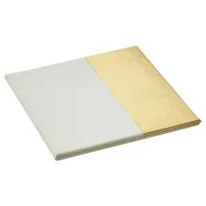 Interiors by Premier Geome Dipped White and Gold Coasters