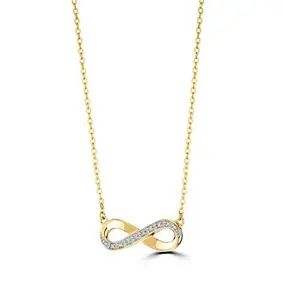 Infinity Necklace Lab Diamonds In 18K Gold Vermeil