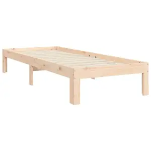 Berkfield Bed Frame with Headboard 90x200 cm Solid Wood