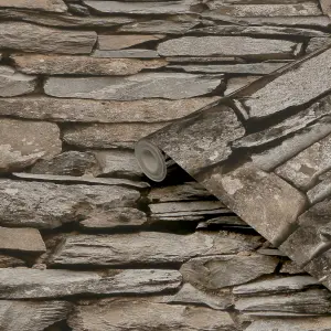 Next Ledgestone wall Natural Smooth Wallpaper Sample