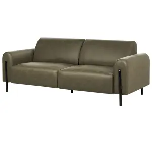 3 Seater Fabric Sofa Dark Green ASKIM