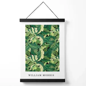 William Morris Acanthus in Bright Green Medium Poster with Black Hanger