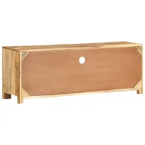 Berkfield TV Cabinet 110x30x40 cm Rough Mango Wood