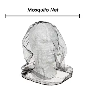 Head Mosquito Net Insect Repellentn Midge Extra Fine Holes Netting Black