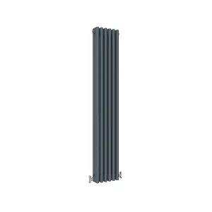 Vertical Anthracite Triple Column Radiator (H) 1500mm x (W) 290mm, 4361 BTU.