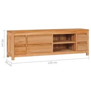 Berkfield TV Cabinet 120x30x40 cm Solid Teak Wood