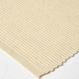 Homescapes Cotton Plain Cream Pack of 2 Placemats