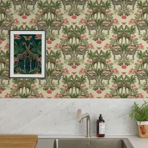 Grandeco Life Animal Kingdom Cream Wallpaper A49303