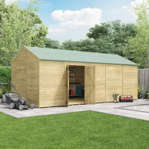 BillyOh Switch Tongue and Groove Apex Wooden Shed - 20x10 Windowless - 15mm Thickness