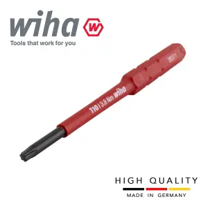 Wiha Slimbit Screwdriver Torx T10 Head Compact 1000v VDE Electrician 75mm 35507