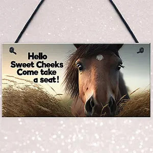 Red Ocean Horse Gifts For Girls Hanging Wall Sign Horse Sign For Stables Horse Lover Gifts Daughter Gift Friendship Gifts