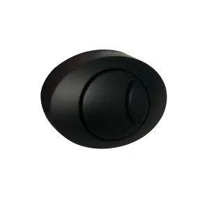 Side Entry Concealed Toilet Cistern WC with Dual Flush Oval Matt Black Push Button - Includes WRAS Internals & Pipe