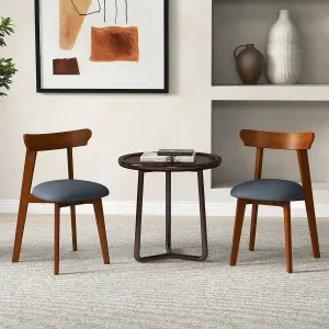 COSTWAY Wood Dining Chairs Set of 2 Modern Kitchen Chairs Armless Side Chairs