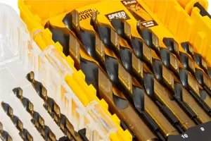 DeWalt DT70729 23 Piece HSS Black Gold Drill Bits Metal Wood Plastic Speed Tip