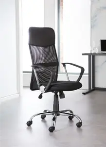 Orlando Mesh Office Chair with Wheels in Black