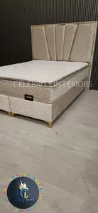 Velvet Divan Bed Chelsea Champagne Velvet Gold Accent 2024 Iconic Design With Mattresss Headboard Ottoman Divan Bases