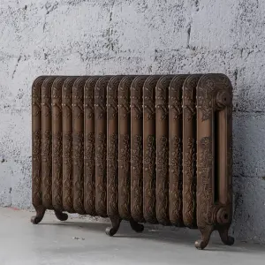 Arroll Daisy Cast iron Bronze 15 Column Radiator, (W)1009mm x (H)597mm