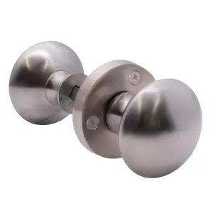 EAI - Rim Knob Set Victorian - Satin Chrome Plated