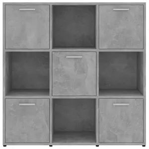 Berkfield Book Cabinet Concrete Grey 90x30x90 cm Engineered Wood