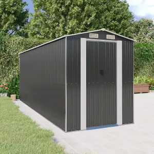 Berkfield Garden Shed Anthracite 192x523x223 cm Galvanised Steel