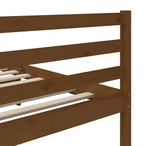 Berkfield Bed Frame Honey Brown Solid Wood Pine 200x200 cm