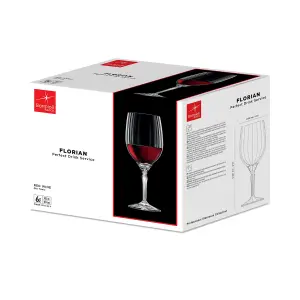 Bormioli Rocco - Florian Red Wine Glasses - 535ml - Clear - Pack of 6