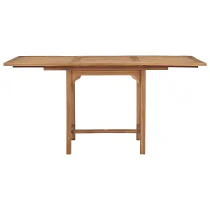 Berkfield Extending Garden Table (110-160)x80x75cm Solid Teak Wood