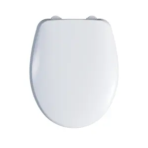 GoodHome Surano White Round Soft close Toilet seat