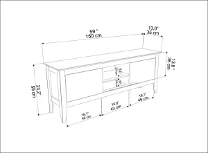 Decorotika Verde TV Stand TV Unit for TVs up to 59inch