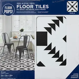 Floor Pops Parla Self Adhesive Vinyl Floor Tiles Pack of 10 (0.93sqm)