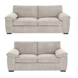 Capri Jumbo Cord Sofa, 3+2 Cream