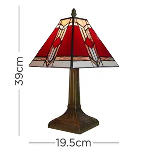 Schweizer Tiffany Style 39cm Table Lamp