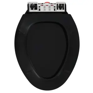 Soft-close Toilet Seat with Quick-release Design Black