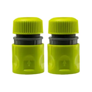 Garden Hose  Connectors Fittings Universal Standard Hozelock Compatible Lime Male + 2 x Female Connector