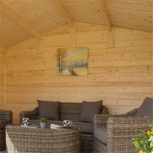 11 x 10 Retreat Apex Log Cabin (19mm Wall Thickness)