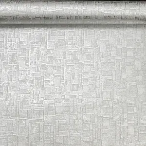 Arthouse Basalt Texture Silver Wallpaper