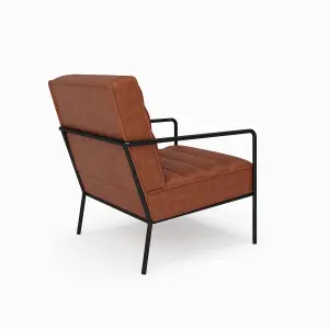 Bookham Accent Chair in PU Rust