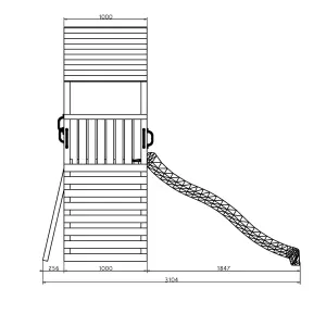 Shire Adventure Peaks Fortress  1 Climbing Tower with Slide and Climbing Wall