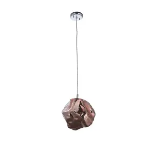 Granite Copper Metallic Glass Modern contemporary 1 light Ceiling Pendant