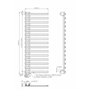 Right Radiators Prefilled Thermostatic Electric Heated Towel Rail Designer Rads Ladder Warmer - 1600x600mm Chrome