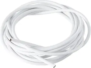 30m White Plastic Coated Curtain Wire Hanging Cord Cable Hook Eye Window Net New