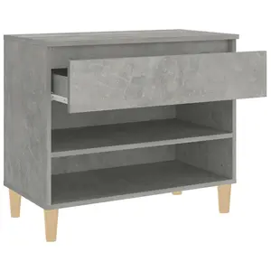 Berkfield Shoe Cabinet Concrete Grey 70x36x60 cm Engineered Wood