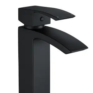 Nes Home Seirra Tall Basin Mono Mixer Tap & Waste Matte Black