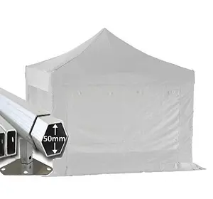 4m x 4m Extreme 50 Instant Shelter Pop Up Gazebos Frame, Canopy & Sides - White