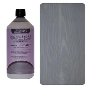 Littlefair's - Indoor & Outdoor Wood Stain - Moonlight Grey - 1 LTR