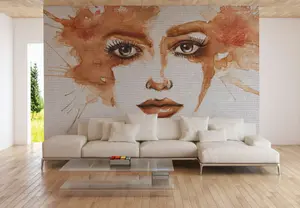 Watercolour Face 1 Digital Mural 400cm x 270cm