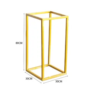 Tall Gold Metal Column Vase Flower Stand Pedestal Rack Wedding Display Rack 80cm (H)