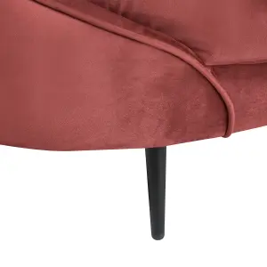 Beliani Glam Velvet Sofa Red SAVAR